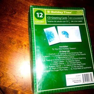 12 musical Christmas greetings cards